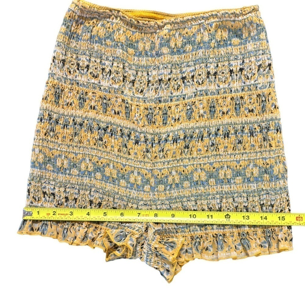 Free People Intimately Dream State Shorts 
Yellow Smocked Pull On Ruffle… - Picture 7 of 10